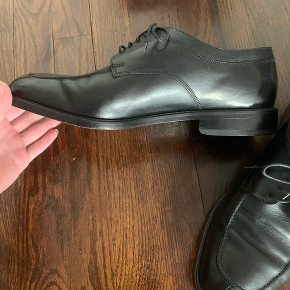 🔴 Men’s black leather dress shoes - Picture 2 of 5